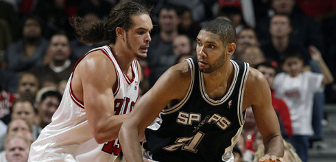 Tim Duncan can beat your double team if you dare to send it. Tim Duncan can beat your double team if you dare to send it.